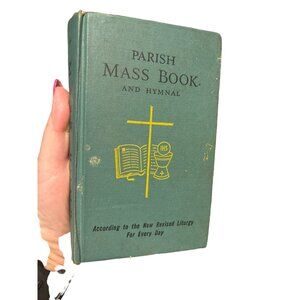 Vintage Parish Mass Book and Hymnal St. Joseph Edition Hardcover Green 1965